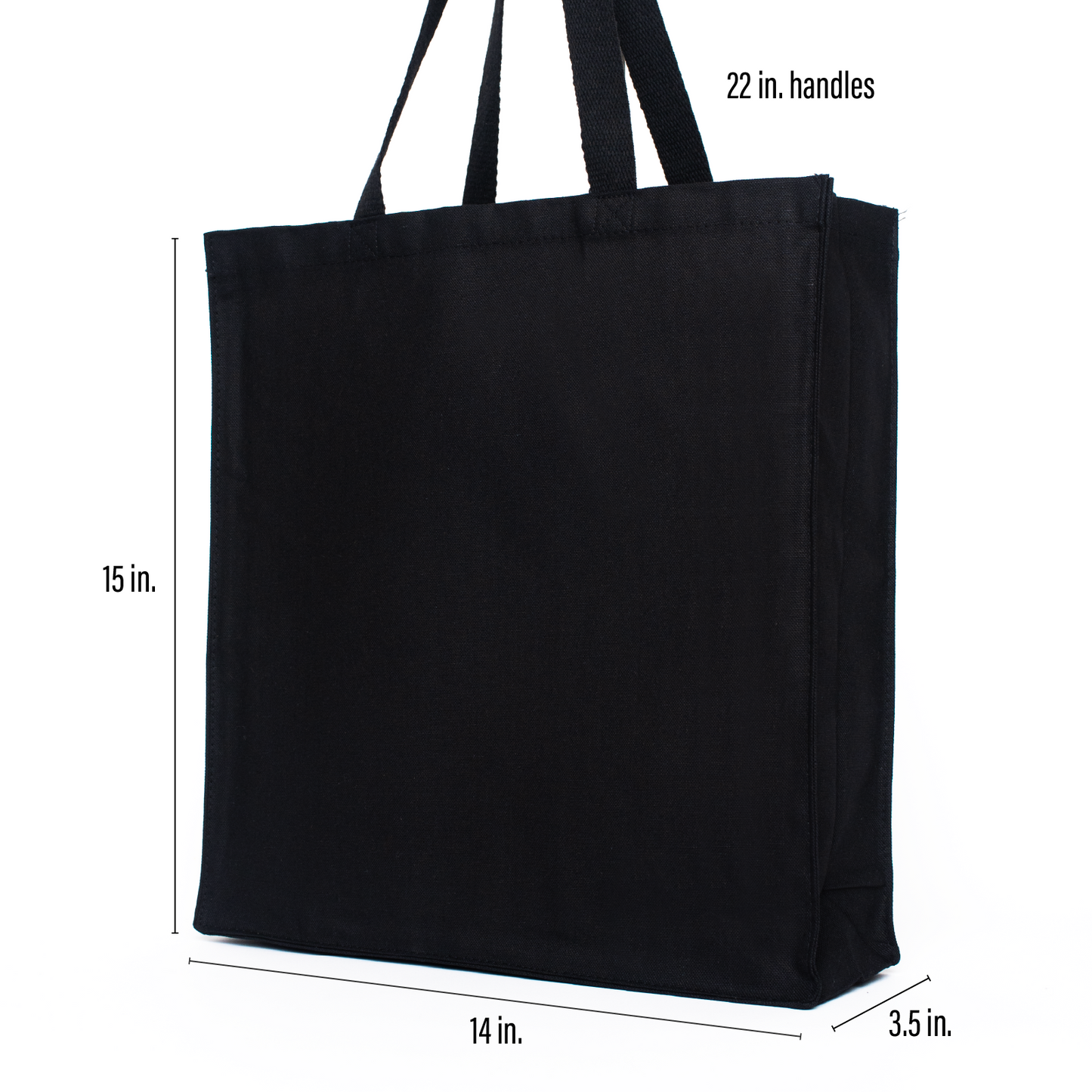 Goonies Pirate Skull Tote Bag • Black Cotton • 14 x 15 x 3.5 in • Gold/Silver Matte Vinyl